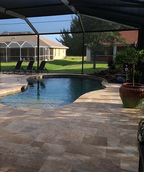 Lanai in Cape Coral showcasing pool